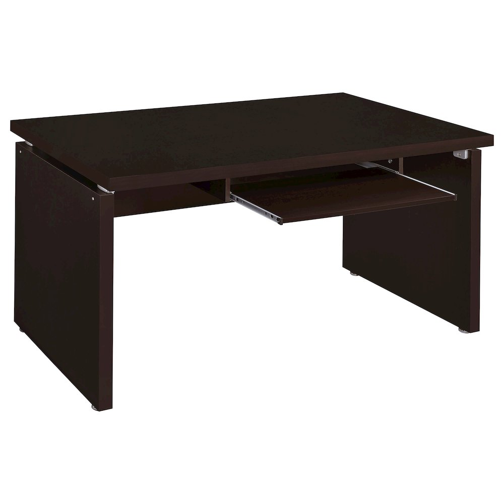 Skylar 55-inch Computer Desk with Keyboard Drawer Cappuccino. Picture 3