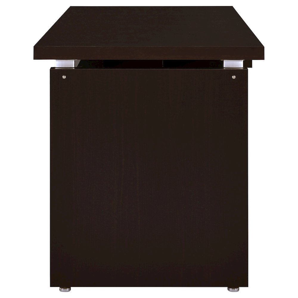 Skylar 55-inch Computer Desk with Keyboard Drawer Cappuccino. Picture 6