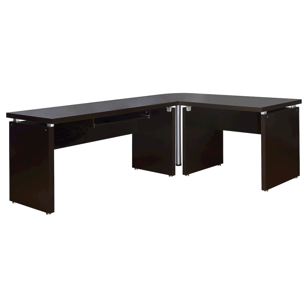 Skylar 55-inch Computer Desk with Keyboard Drawer Cappuccino. Picture 11