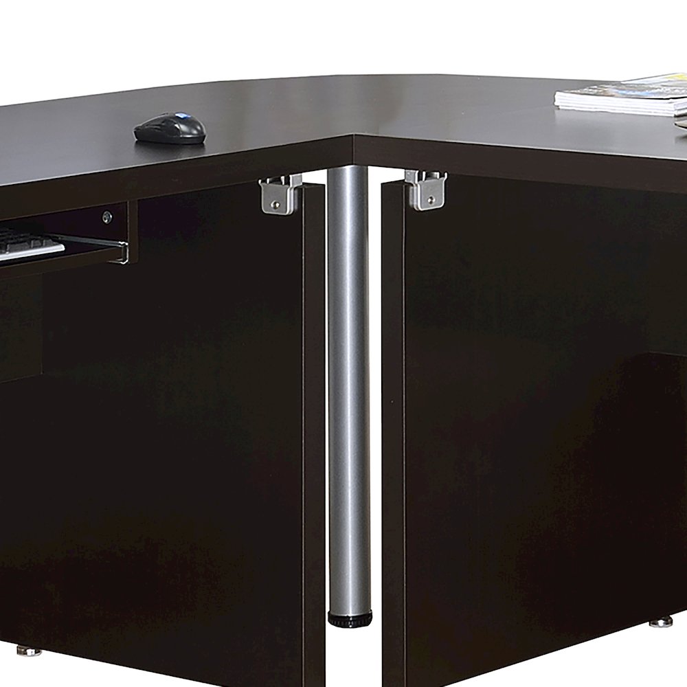 Skylar 83-inch L-Shaped Office Computer Desk Cappuccino. Picture 14