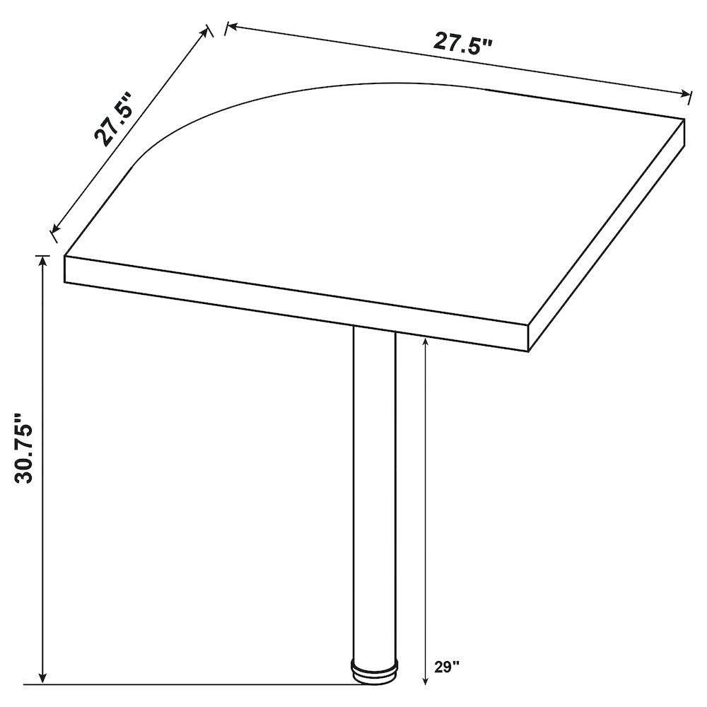 Skylar L-Shape Desk with Mobile File Cabinet Cappuccino. Picture 14