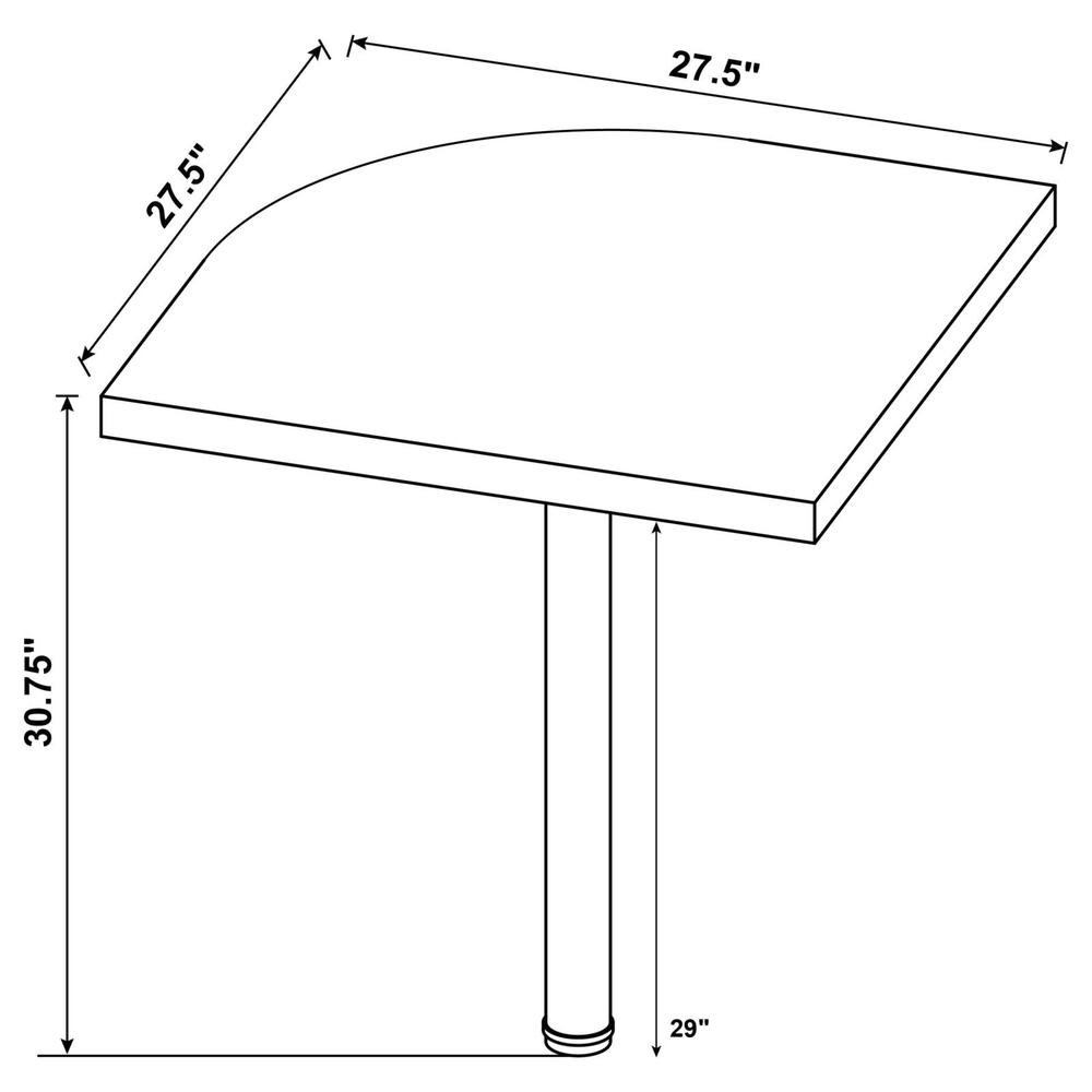 Skylar Square Corner Table Cappuccino. Picture 3