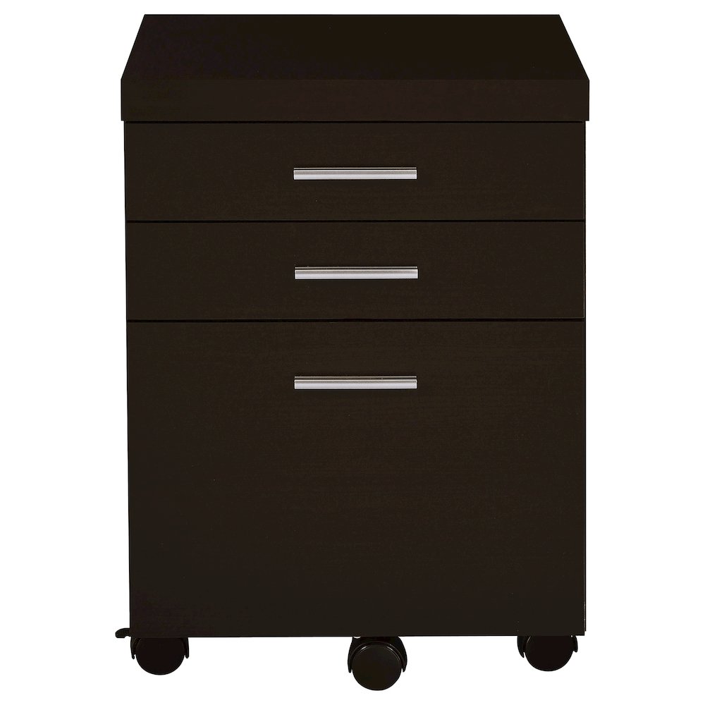 Skylar 3-drawer Home Office Mobile File Cabinet Cappuccino. Picture 4