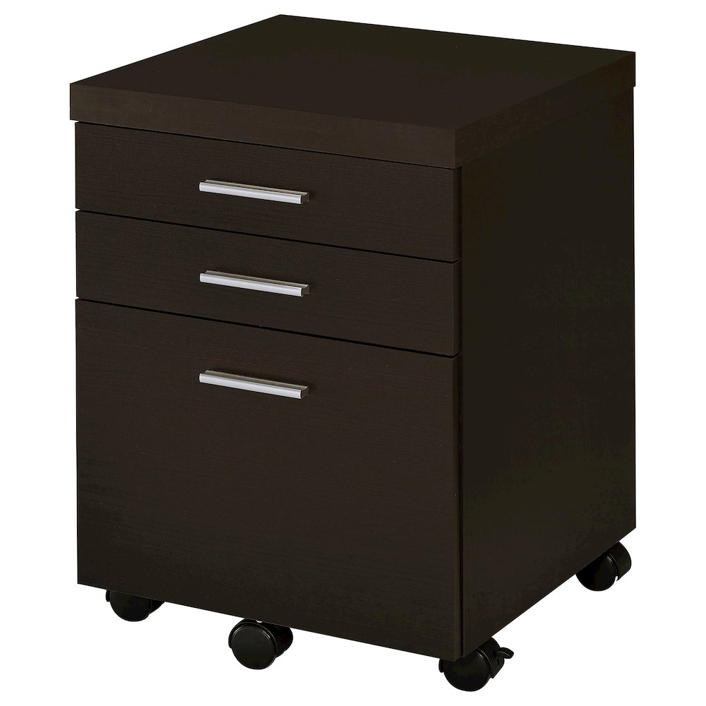Skylar 3-drawer Home Office Mobile File Cabinet Cappuccino. Picture 5