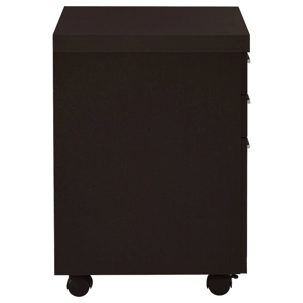 Skylar 3-drawer Home Office Mobile File Cabinet Cappuccino. Picture 10
