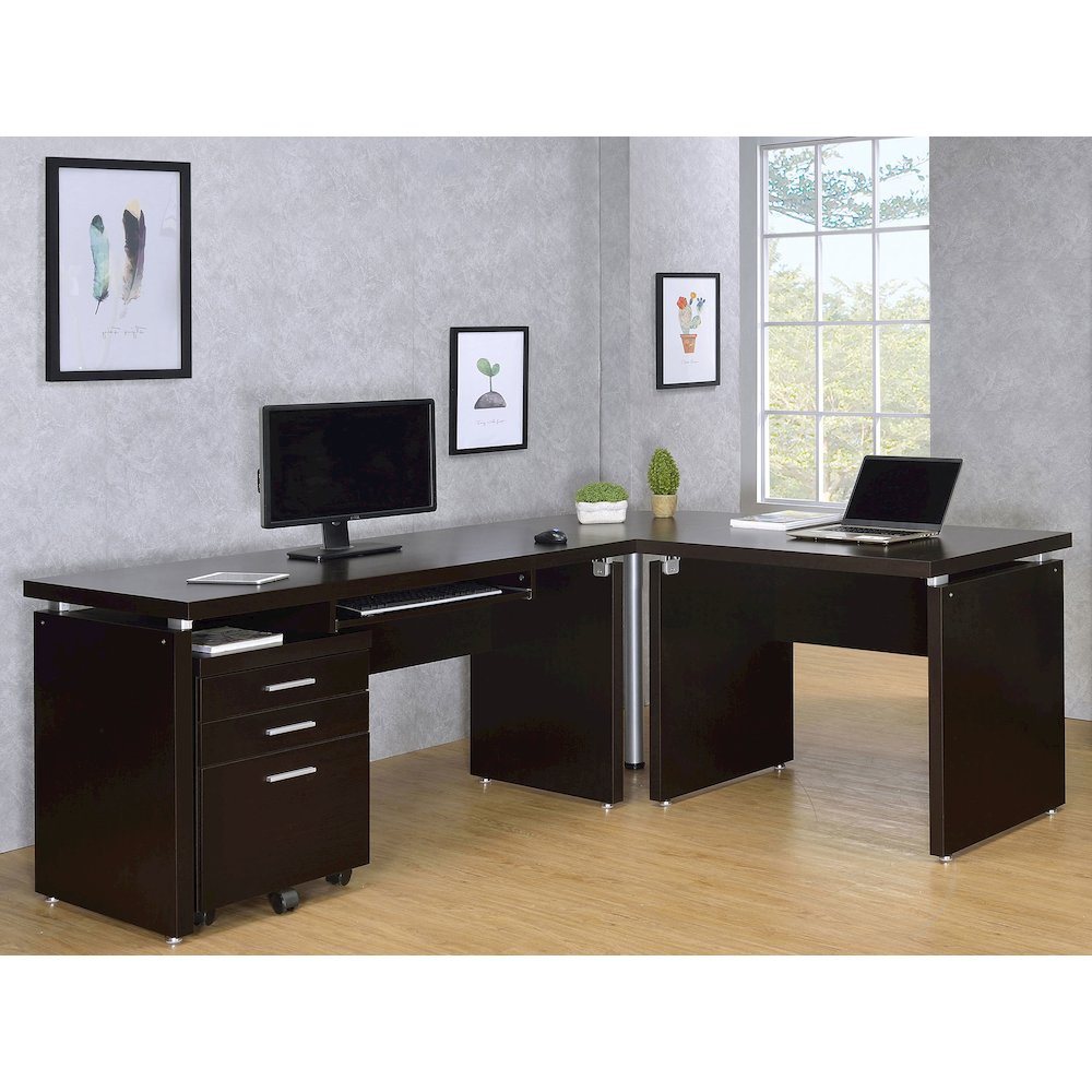 Skylar 3-drawer Home Office Mobile File Cabinet Cappuccino. Picture 14