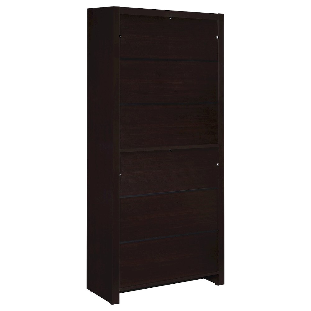 Skylar 71-inch 5-shelf Bookcase with Drawer Cappuccino. Picture 7