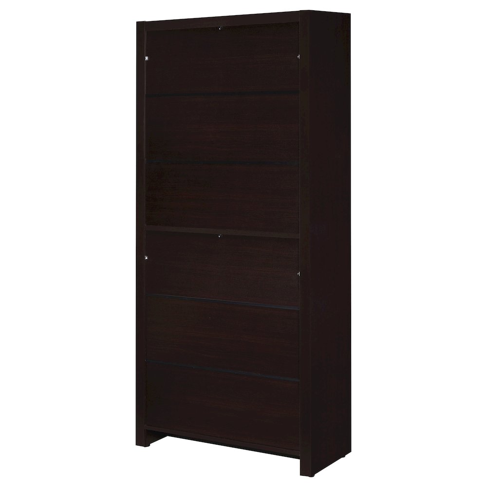 Skylar 71-inch 5-shelf Bookcase with Drawer Cappuccino. Picture 9