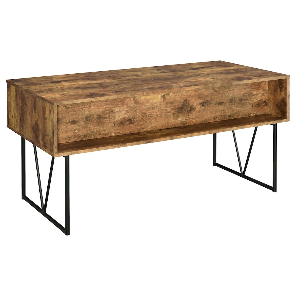 Analiese 63-inch 4-drawer Writing Desk Rustic Nutmeg. Picture 6