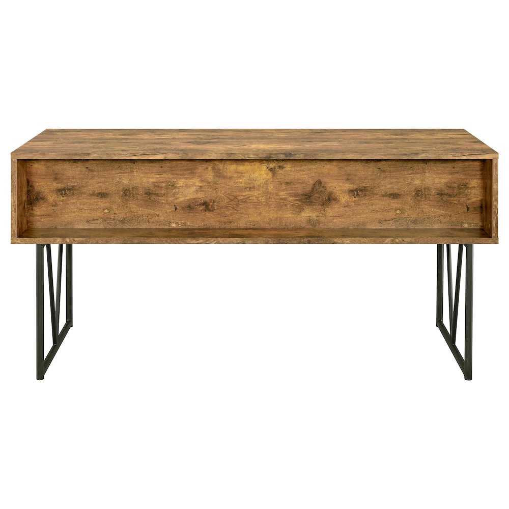 Analiese 63-inch 4-drawer Writing Desk Rustic Nutmeg. Picture 7