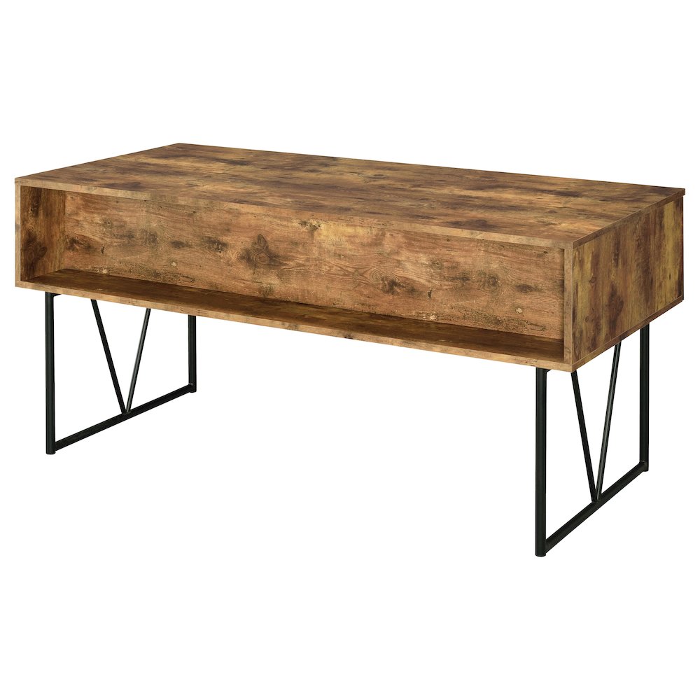 Analiese 63-inch 4-drawer Writing Desk Rustic Nutmeg. Picture 8