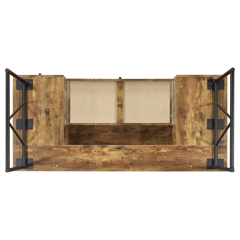 Analiese 63-inch 4-drawer Writing Desk Rustic Nutmeg. Picture 10