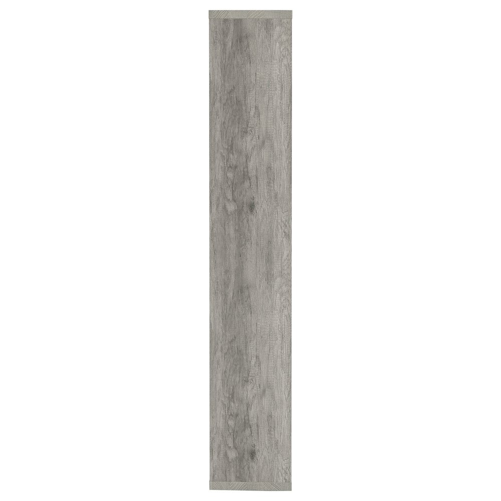 Theo 71-inch 6-shelf Bookshelf Grey Driftwood. Picture 5