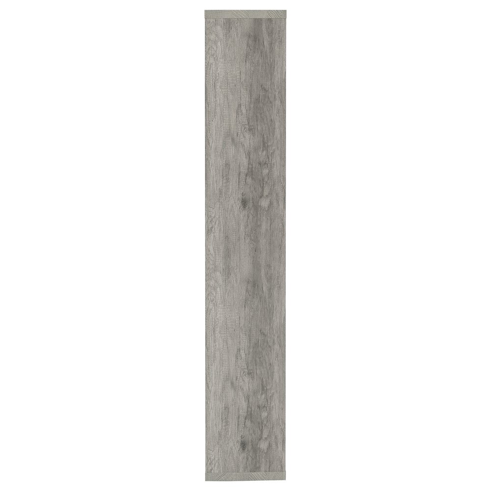 Theo 71-inch 6-shelf Bookshelf Grey Driftwood. Picture 9