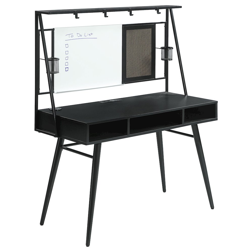 Jessie 47-inch Writing Desk with Whiteboard and USB Black. Picture 1