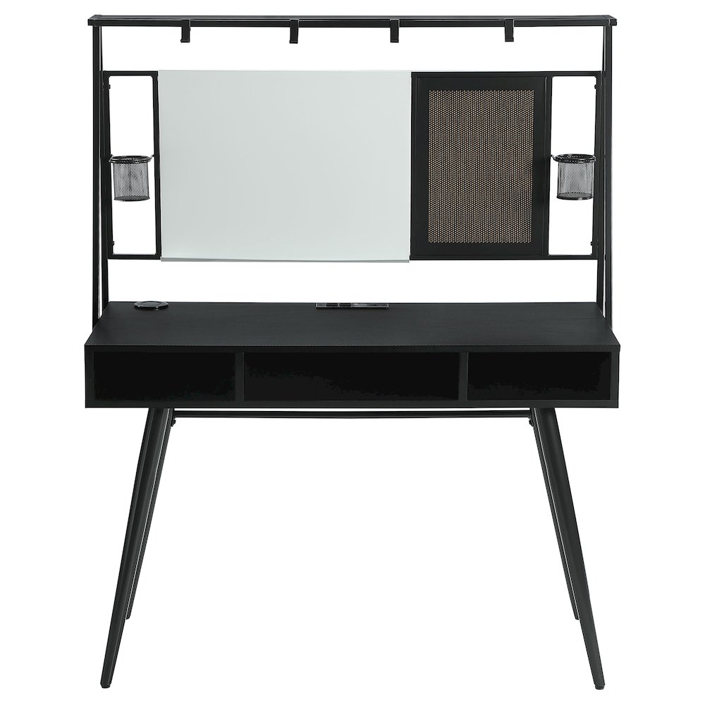Jessie 47-inch Writing Desk with Whiteboard and USB Black. Picture 3