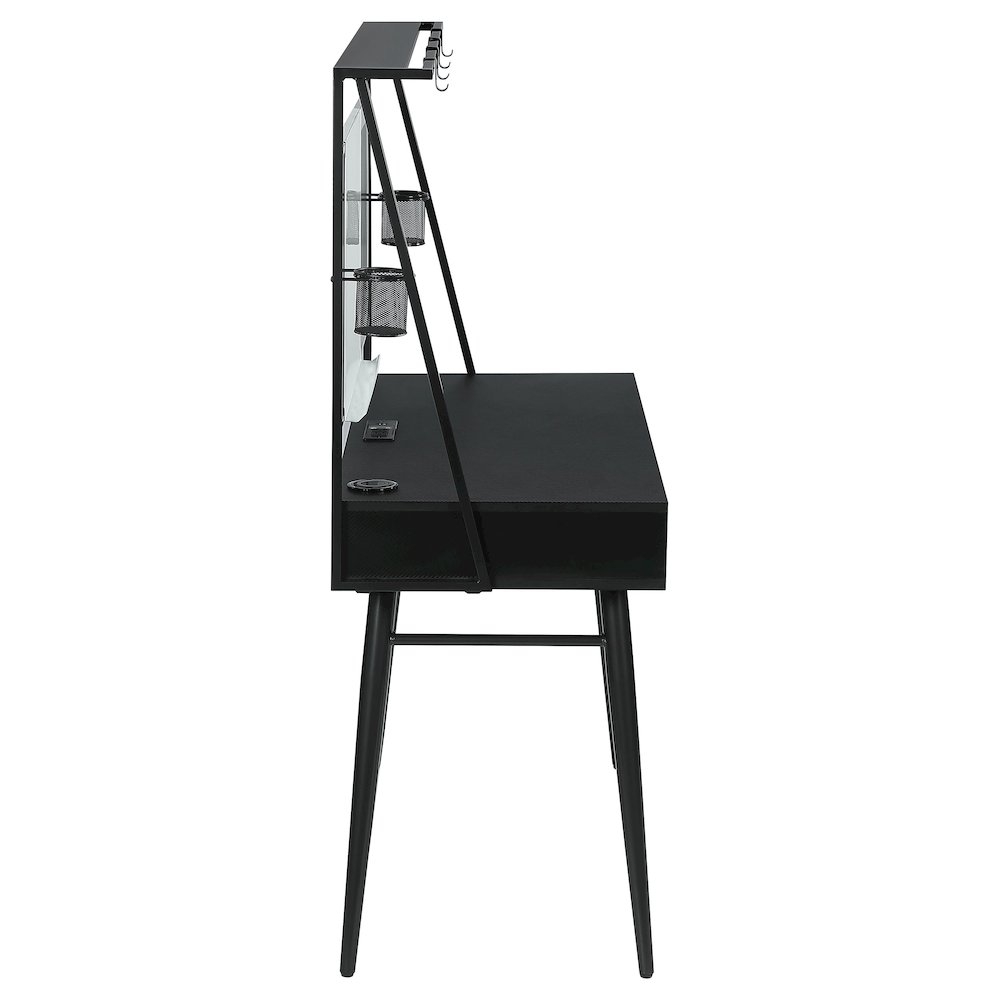 Jessie 47-inch Writing Desk with Whiteboard and USB Black. Picture 5