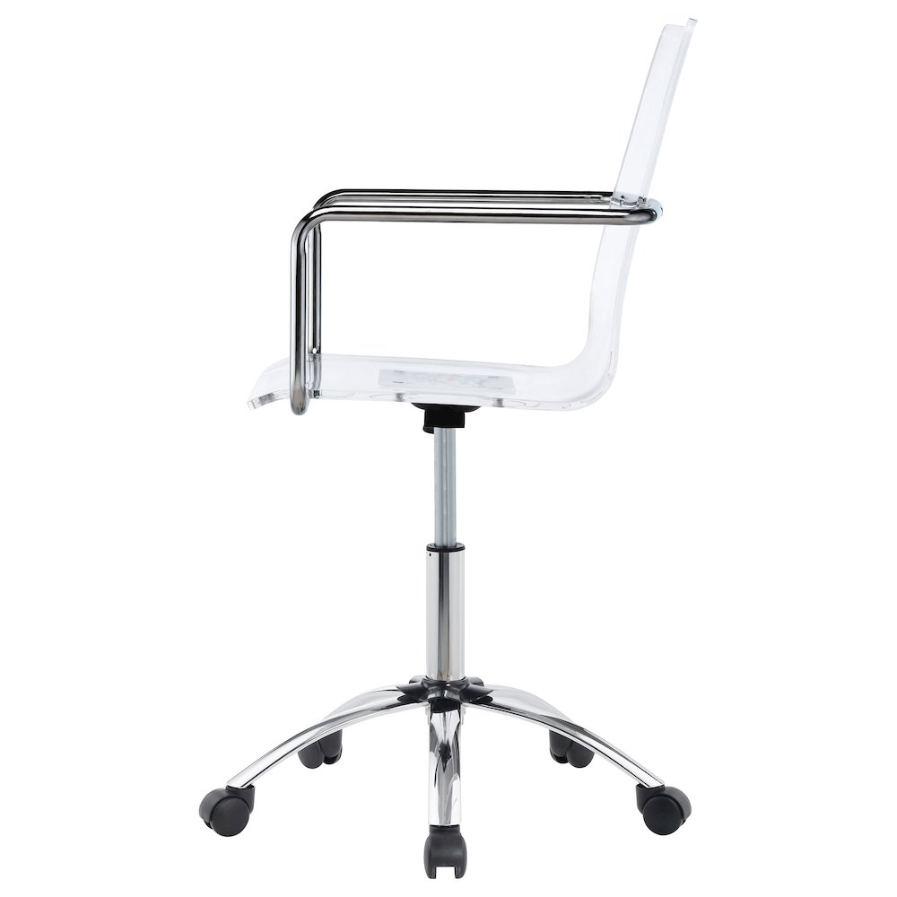 Amaturo Acrylic Adjustable Home Office Desk Chair Clear. Picture 5