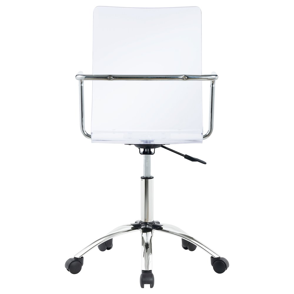 Amaturo Acrylic Adjustable Home Office Desk Chair Clear. Picture 7