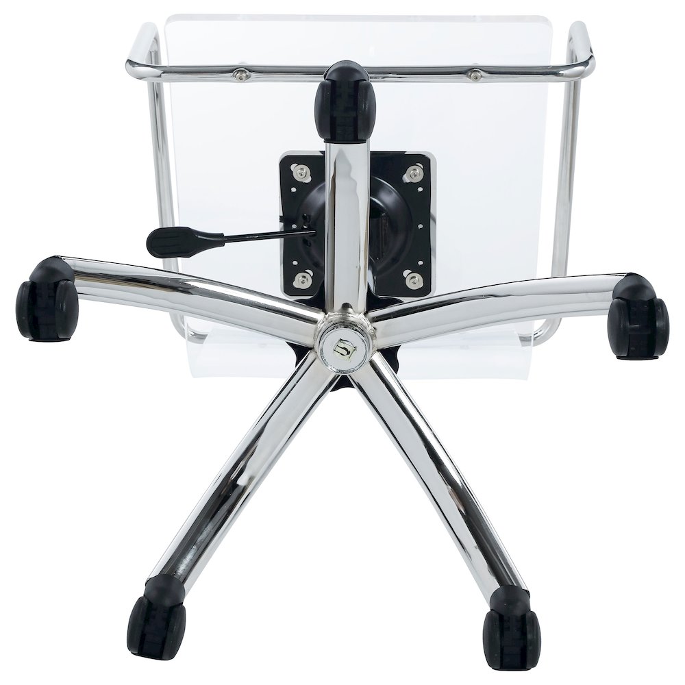 Amaturo Acrylic Adjustable Home Office Desk Chair Clear. Picture 12