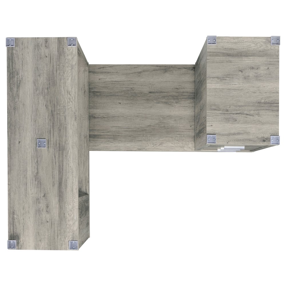 Yvette 60-inch 3-drawer L-Shape Computer Desk Grey Driftwood. Picture 11