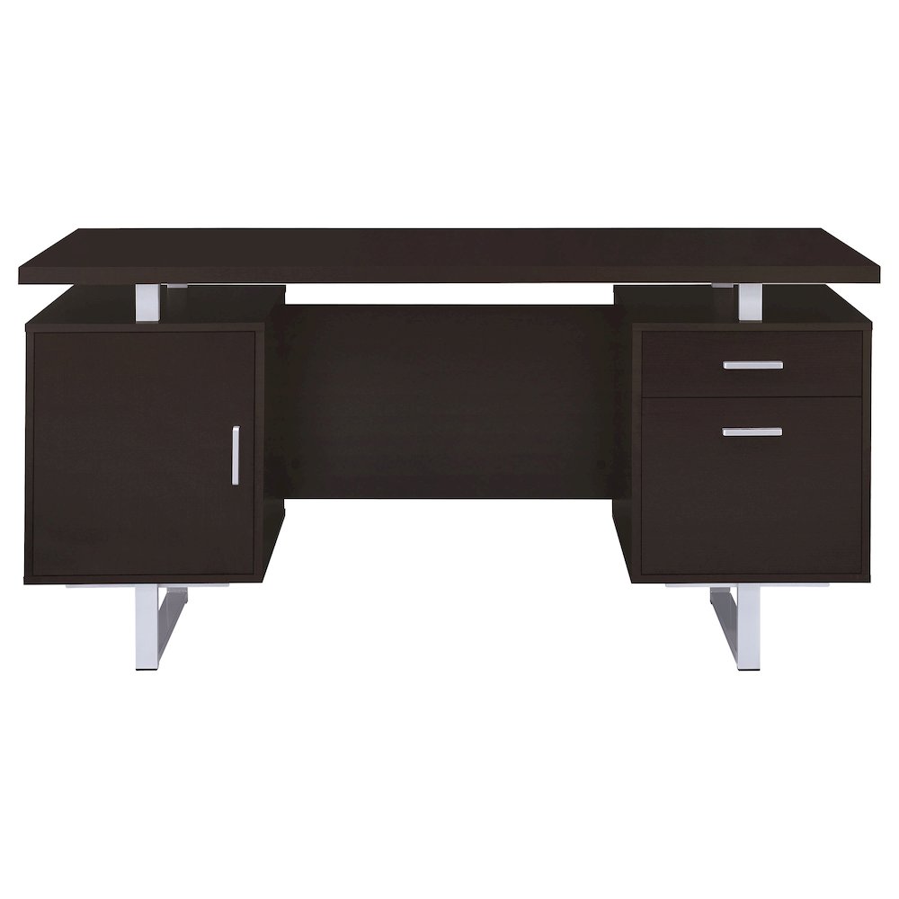 Lawtey 60-inch 2-drawer Office Computer Desk Cappuccino. Picture 4