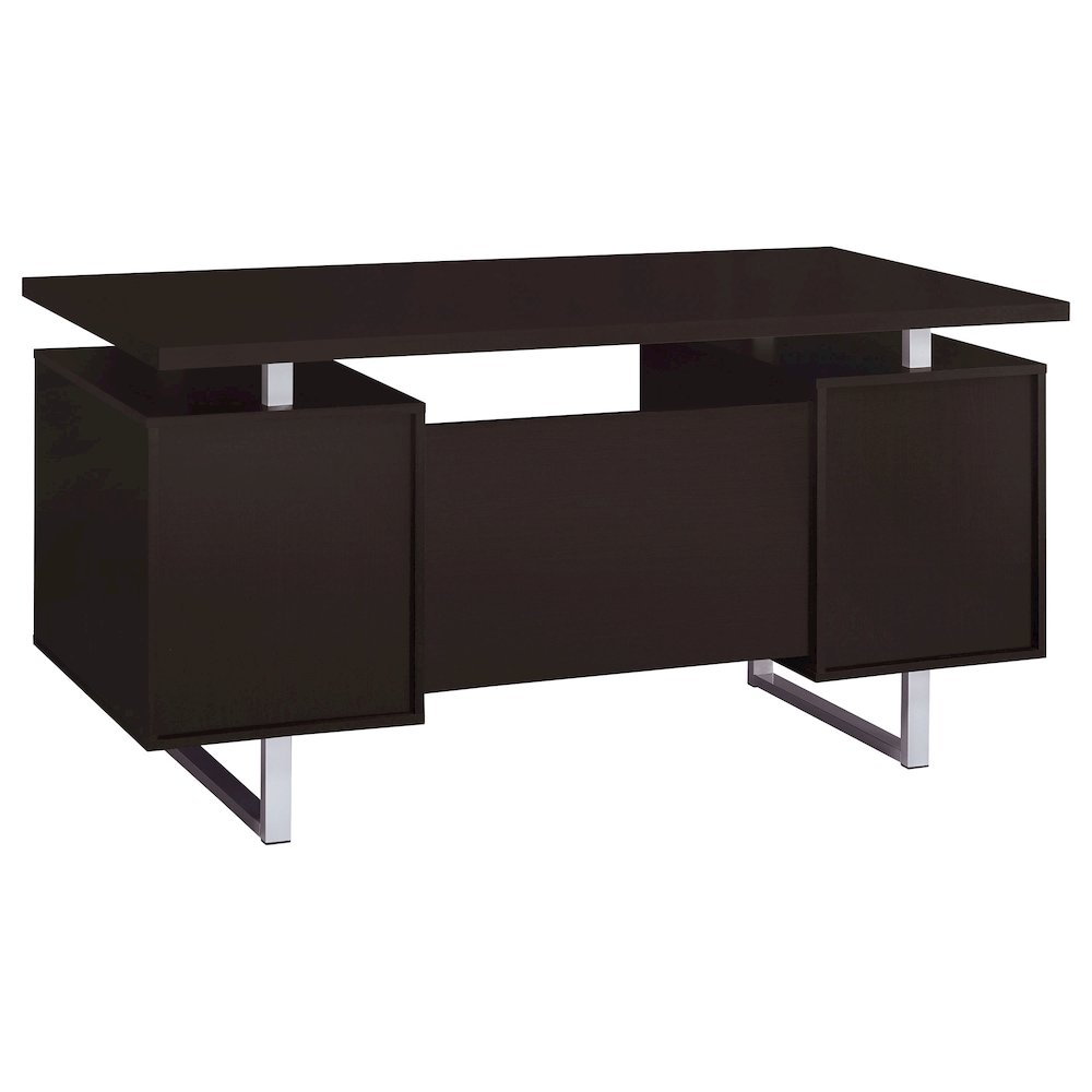 Lawtey 60-inch 2-drawer Office Computer Desk Cappuccino. Picture 7