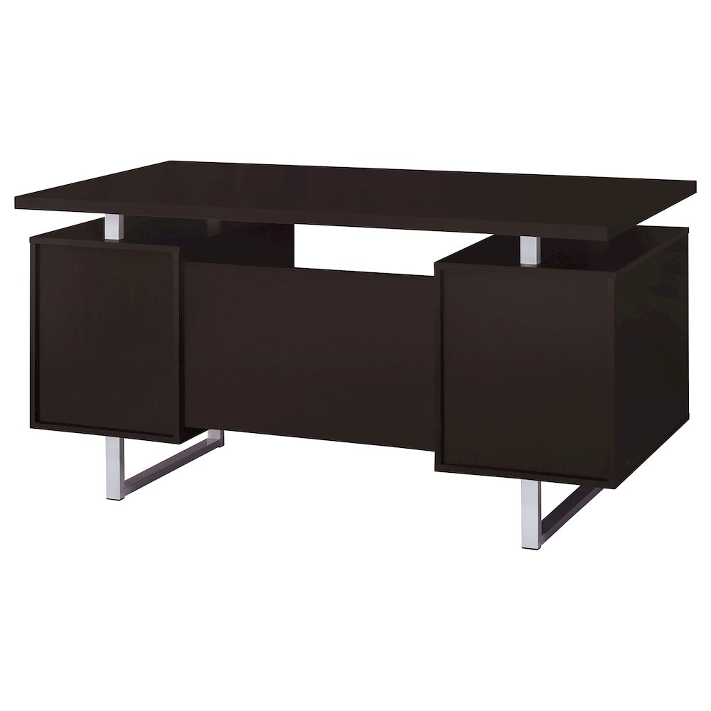 Lawtey 60-inch 2-drawer Office Computer Desk Cappuccino. Picture 9