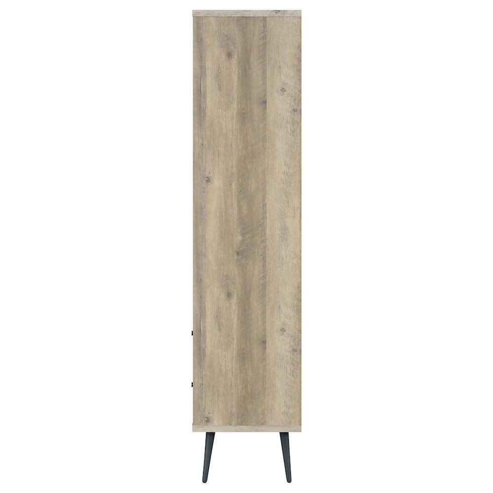 Maeve 70-inch 3-shelf Bookcase with Drawers Distressed Pine. Picture 6