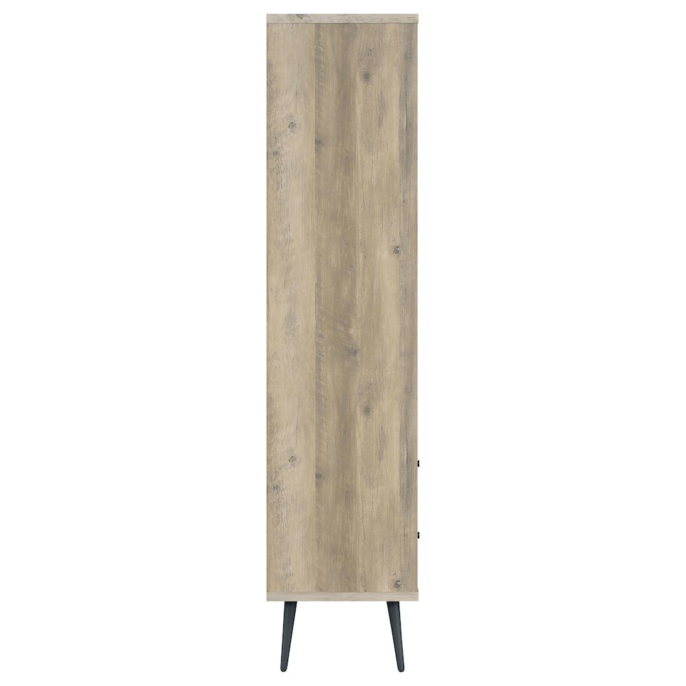 Maeve 70-inch 3-shelf Bookcase with Drawers Distressed Pine. Picture 10