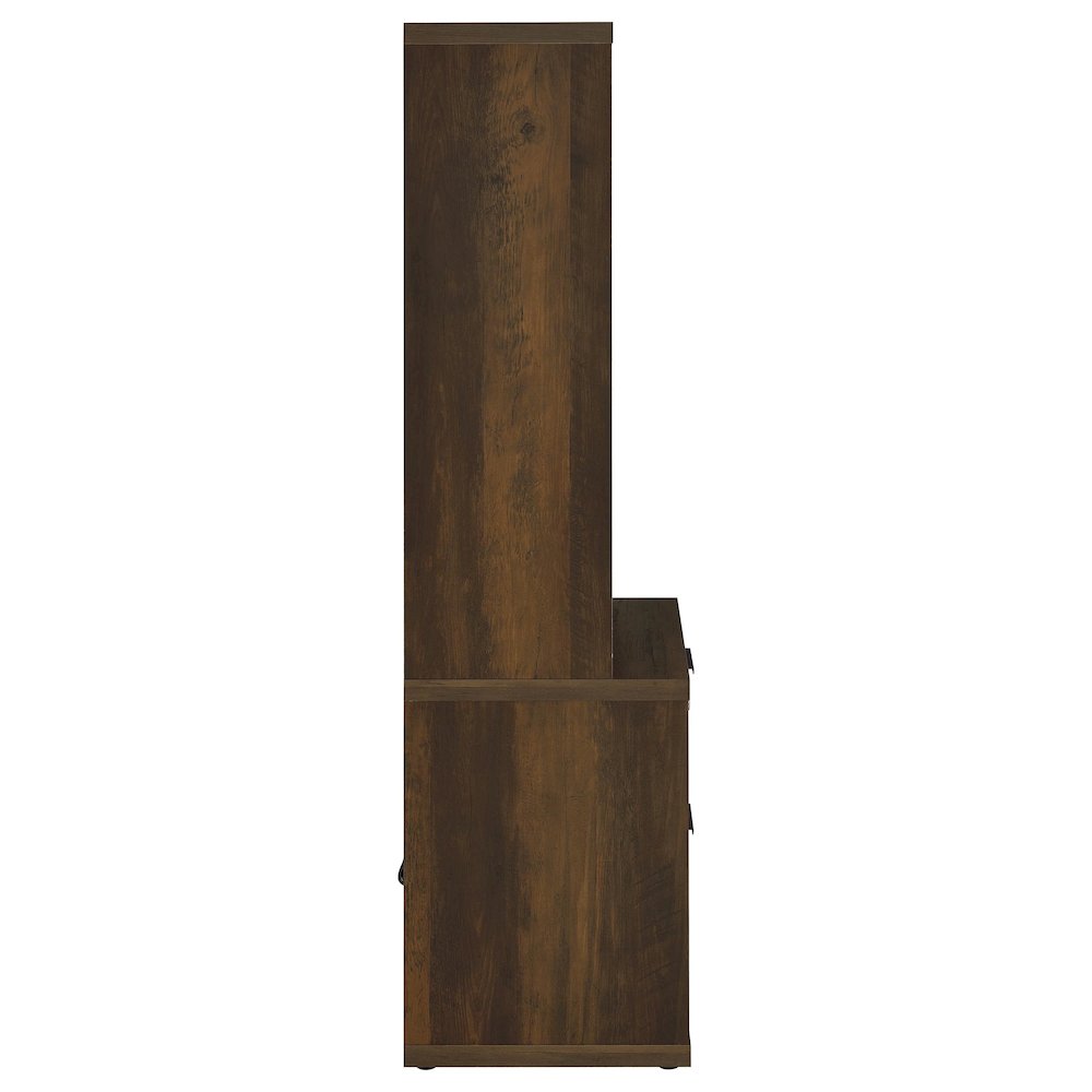 Westpark 3-shelf Bookcase USB and Lockable Drawer Dark Pine. Picture 9