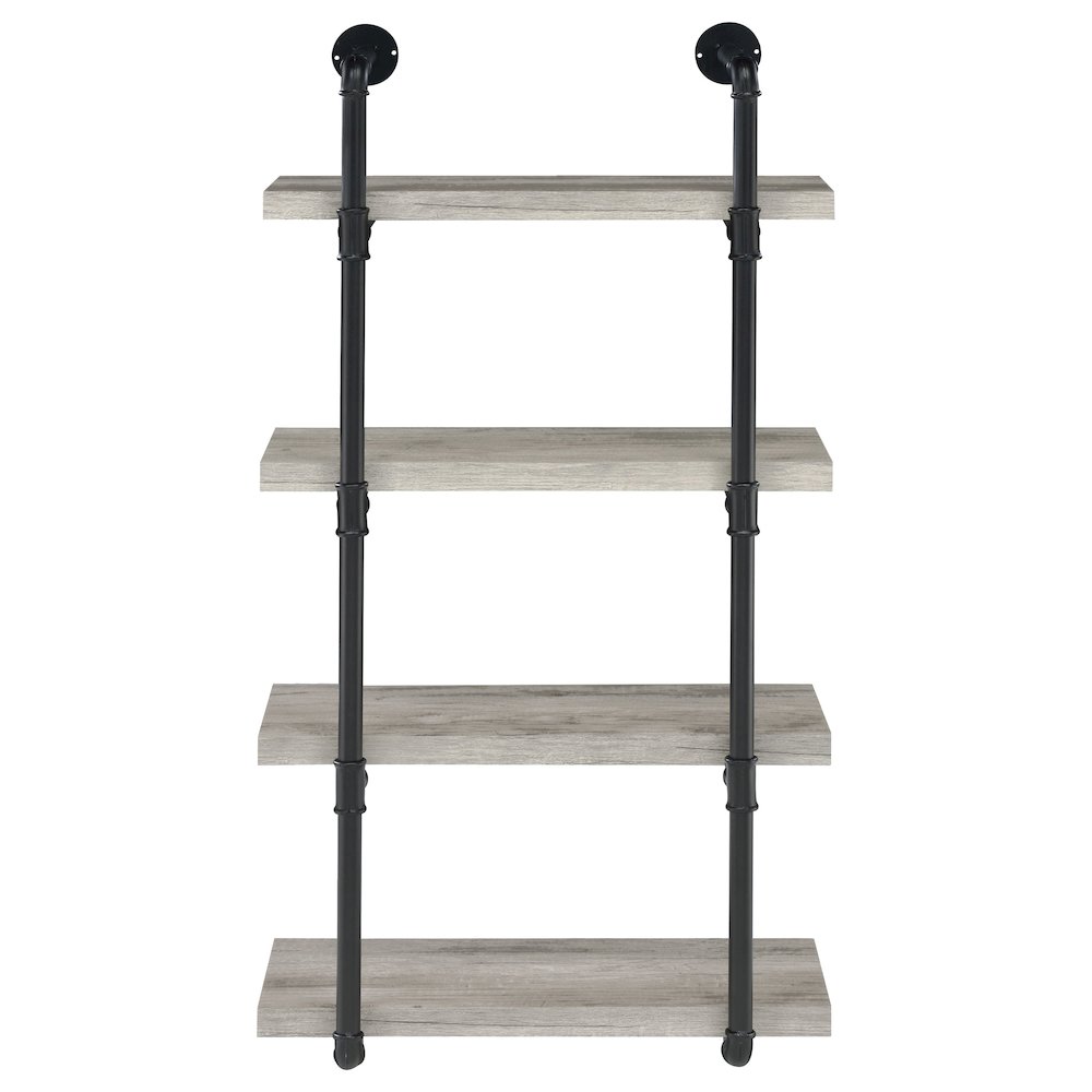 Elmcrest 24-inch 4-shelf Wall Bookshelf Grey Driftwood. Picture 3
