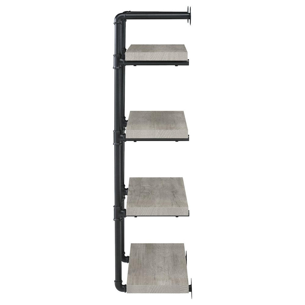 Elmcrest 24-inch 4-shelf Wall Bookshelf Grey Driftwood. Picture 5