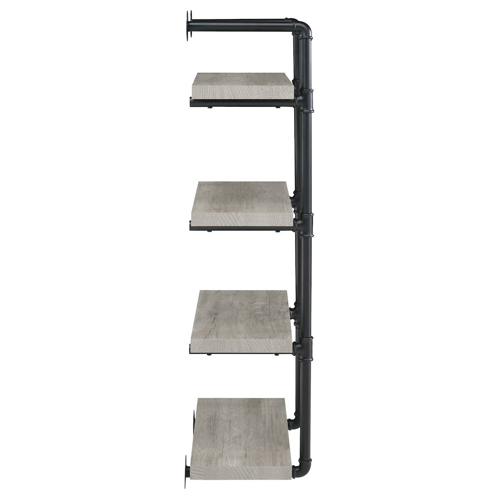 Elmcrest 24-inch 4-shelf Wall Bookshelf Grey Driftwood. Picture 9