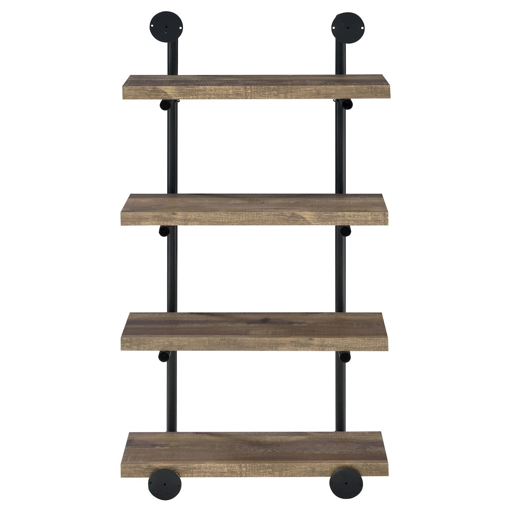 Elmcrest 24-inch 4-shelf Wall Bookshelf Rustic Oak. Picture 7