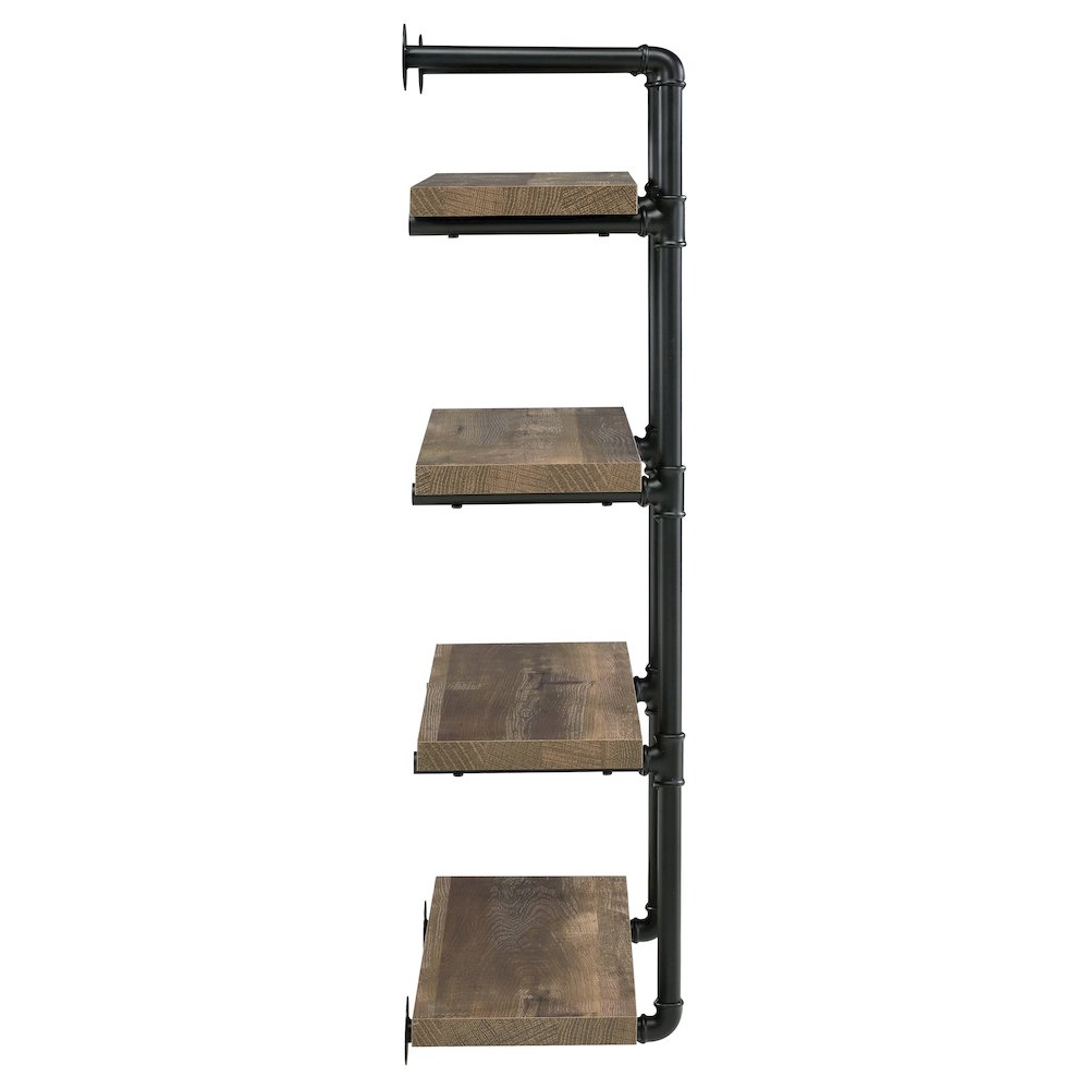 Elmcrest 24-inch 4-shelf Wall Bookshelf Rustic Oak. Picture 9