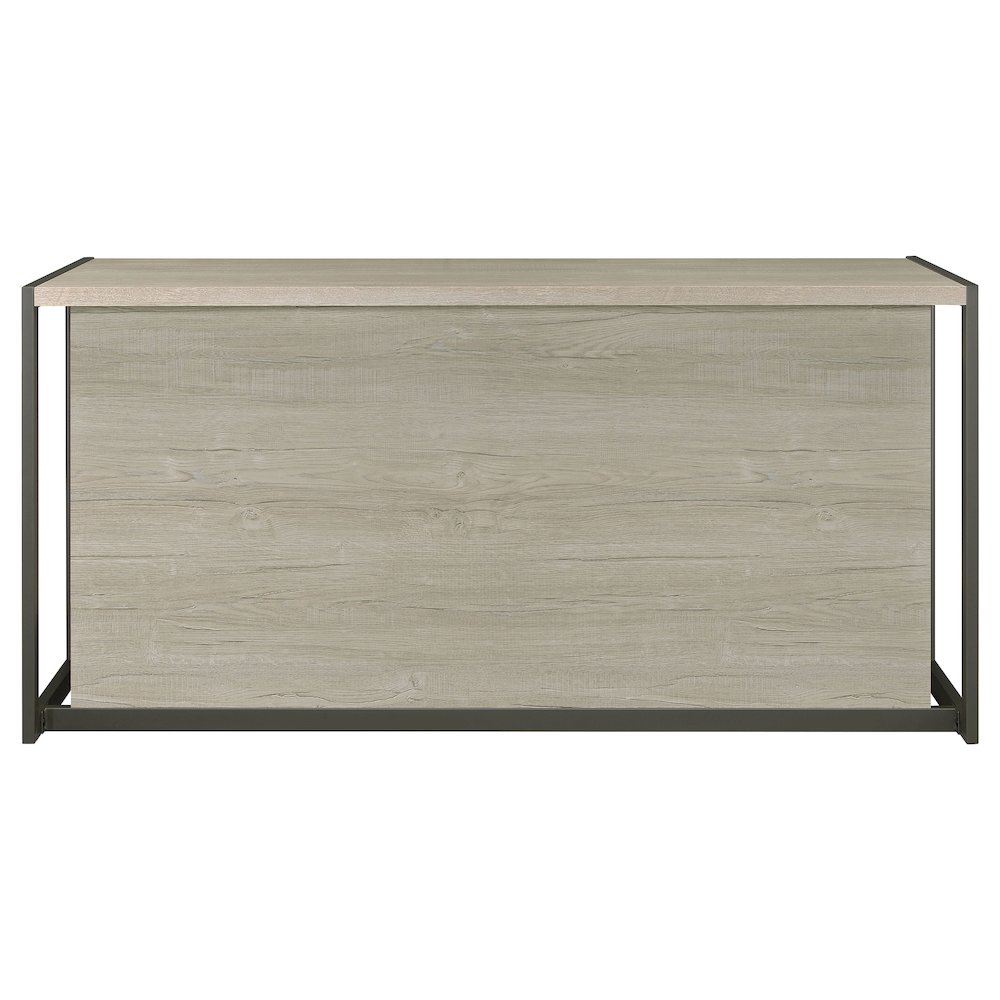 Loomis 60-inch 4-drawer Computer Desk Whitewashed Grey. Picture 7