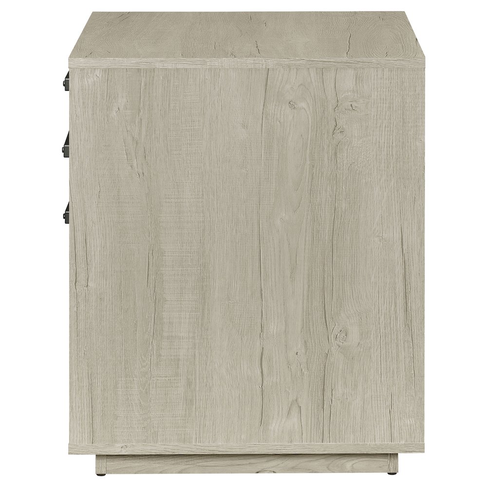 Loomis 3-drawer Home Office File Cabinet Whitewashed Grey. Picture 6