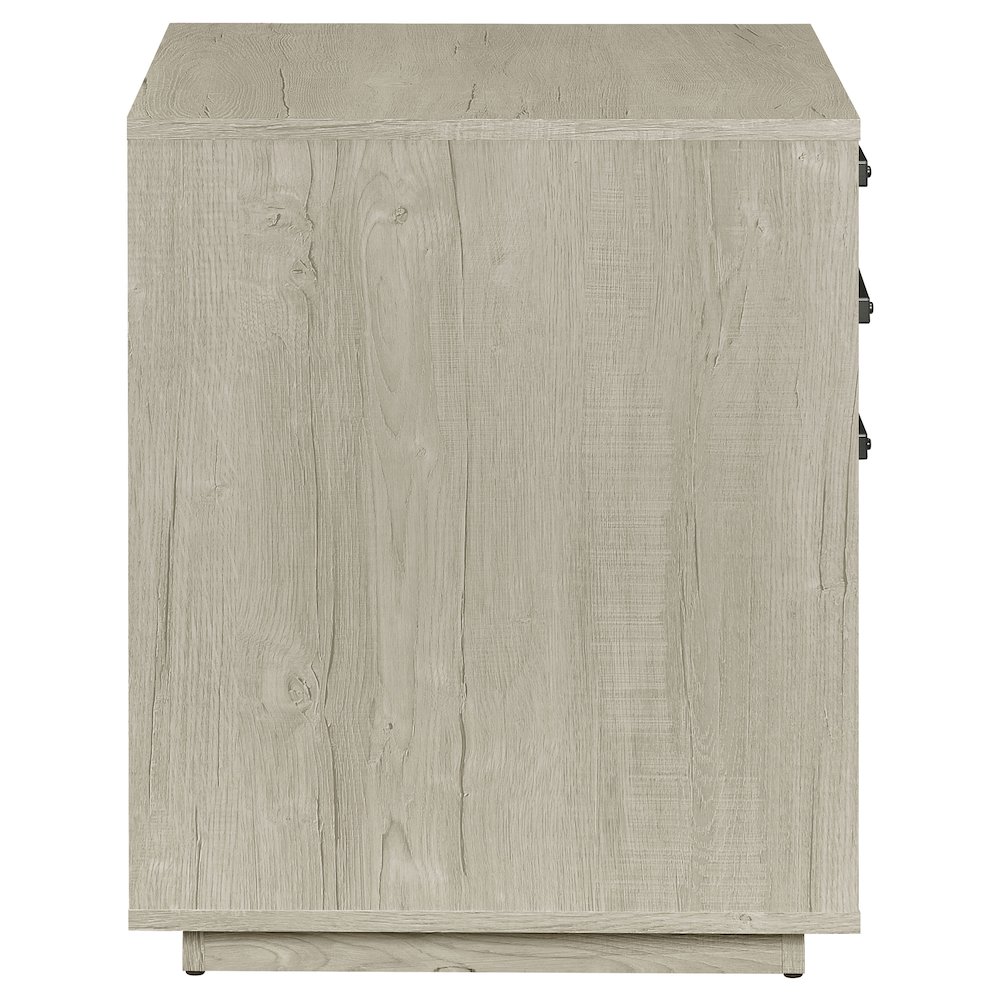 Loomis 3-drawer Home Office File Cabinet Whitewashed Grey. Picture 10