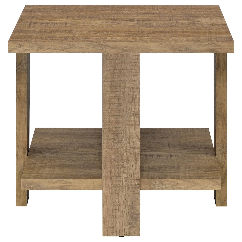 Dawn 2-piece Round Coffee and End Table Set Mango Brown. Picture 4