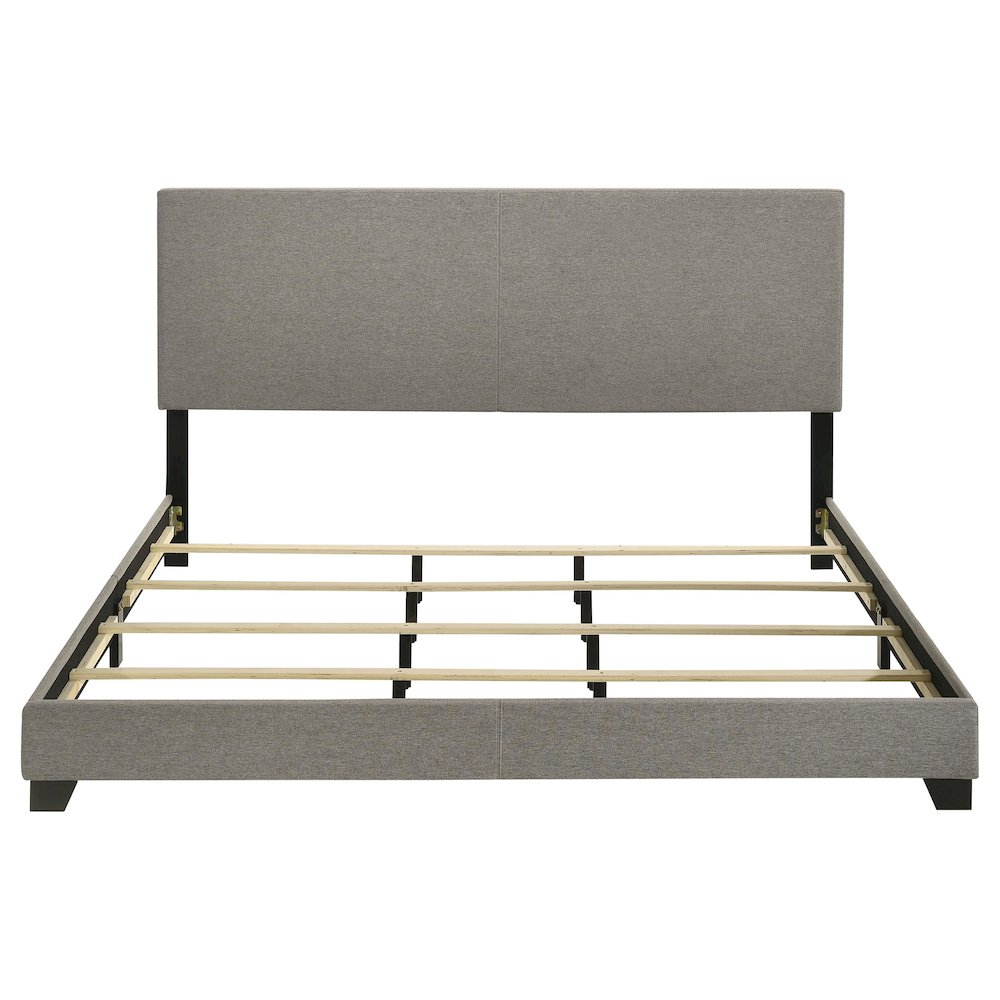 Dorian Fabric Upholstered Eastern King Panel Bed Taupe. Picture 5