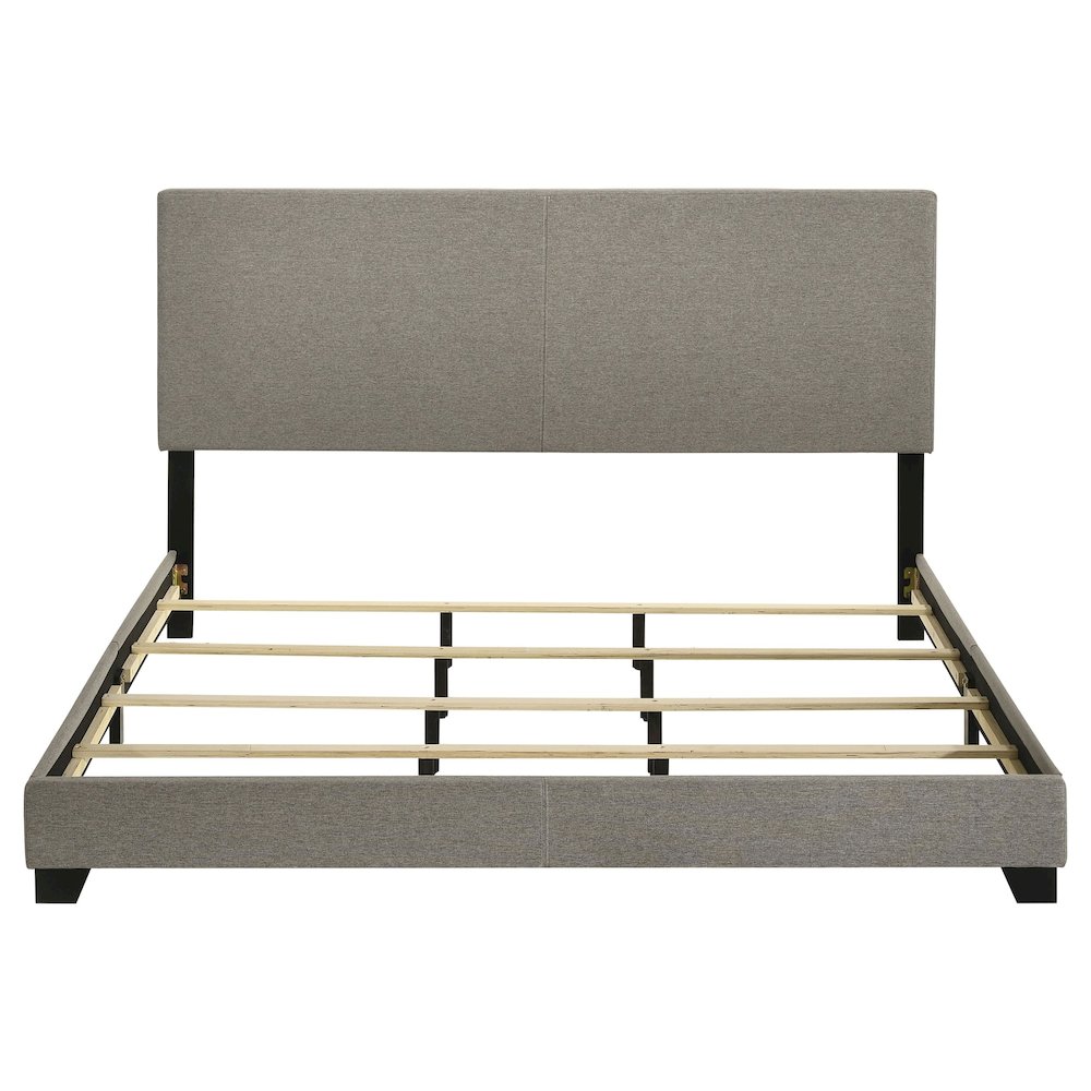 Dorian Fabric Upholstered California King Panel Bed Taupe. Picture 5