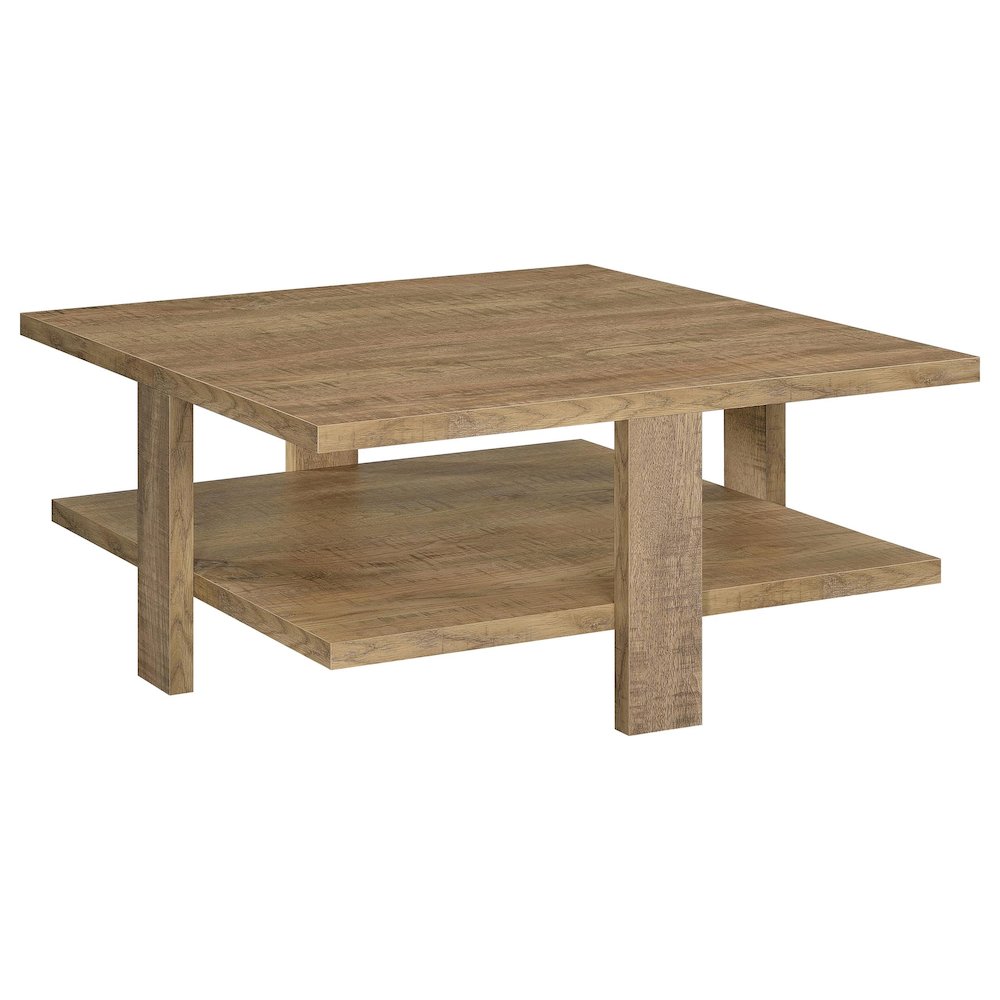 Dawn 2-piece Round Coffee and End Table Set Mango Brown. Picture 6