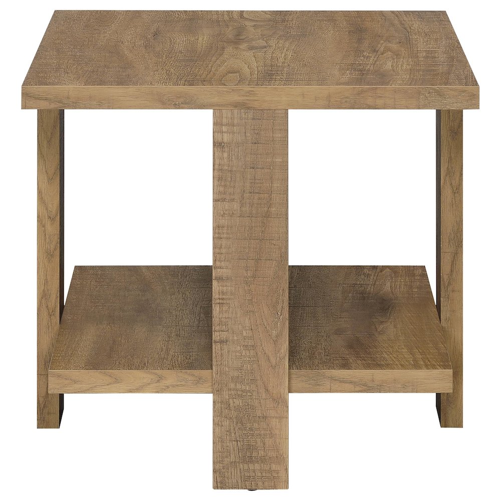 Dawn 2-piece Round Coffee and End Table Set Mango Brown. Picture 5