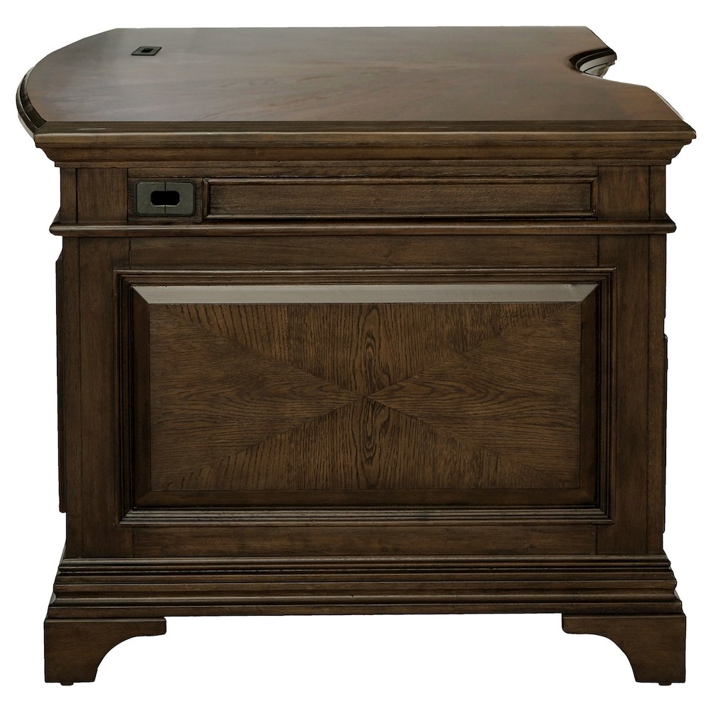 Hartshill 72-inch 7-drawer Executive Desk Burnished Oak. Picture 8