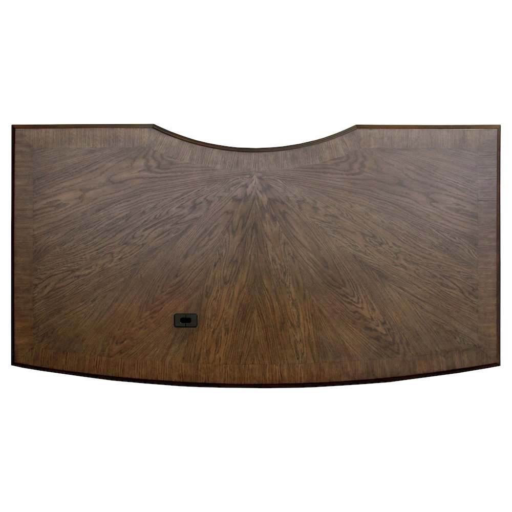 Hartshill 72-inch 7-drawer Executive Desk Burnished Oak. Picture 12