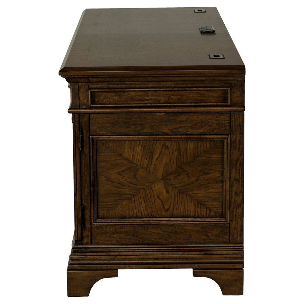 Hartshill 66-inch 5-drawer Credenza Office Desk Burnish Oak. Picture 5
