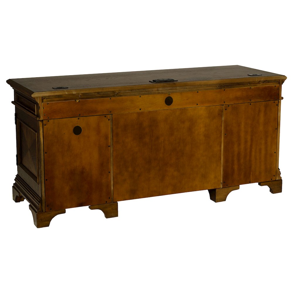 Hartshill 66-inch 5-drawer Credenza Office Desk Burnish Oak. Picture 6