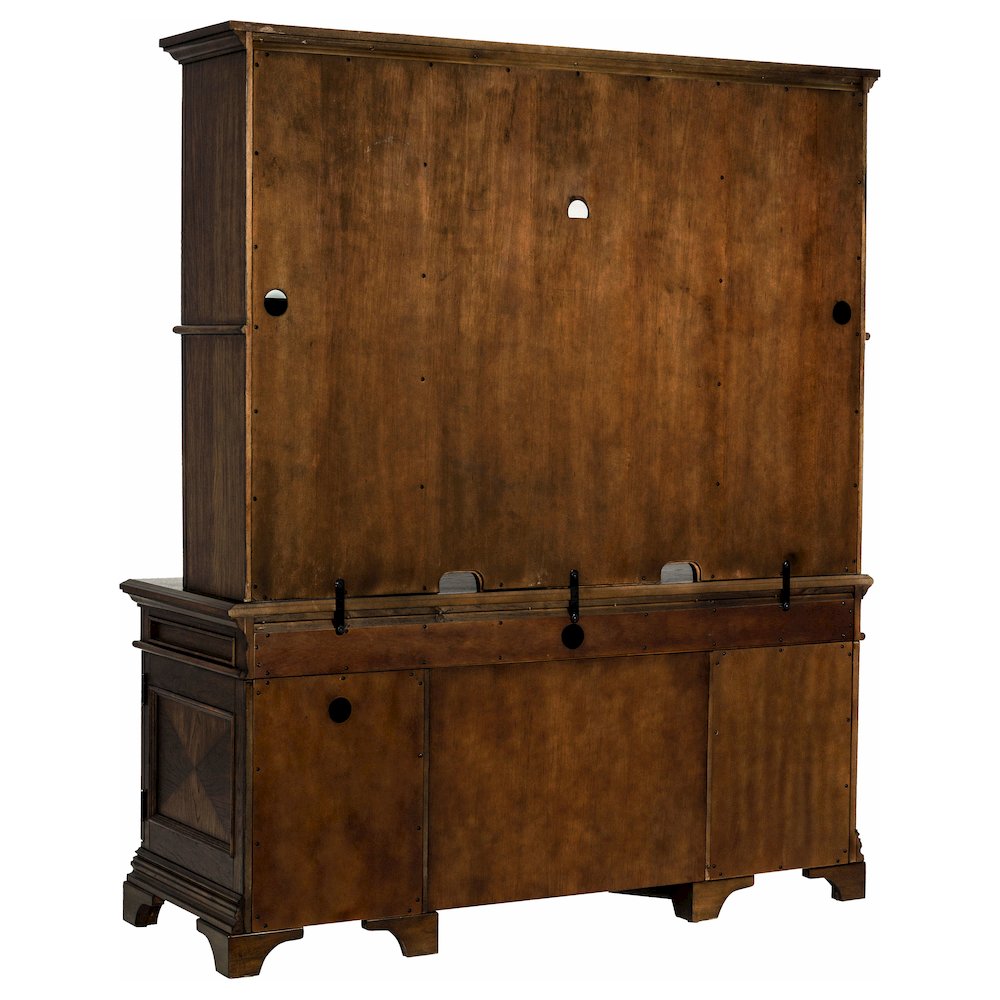 Hartshill 66-inch 5-drawer Credenza with Hutch Burnished Oak. Picture 6