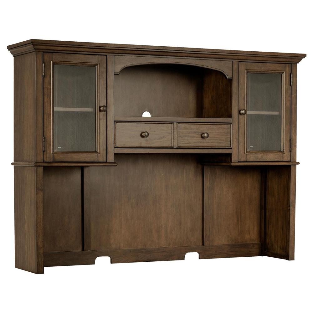 Hartshill 2-Door Hutch With Shelves Burnished Oak. Picture 1